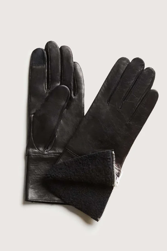 textile motorcycle gloves -  Leather Shearling Gloves