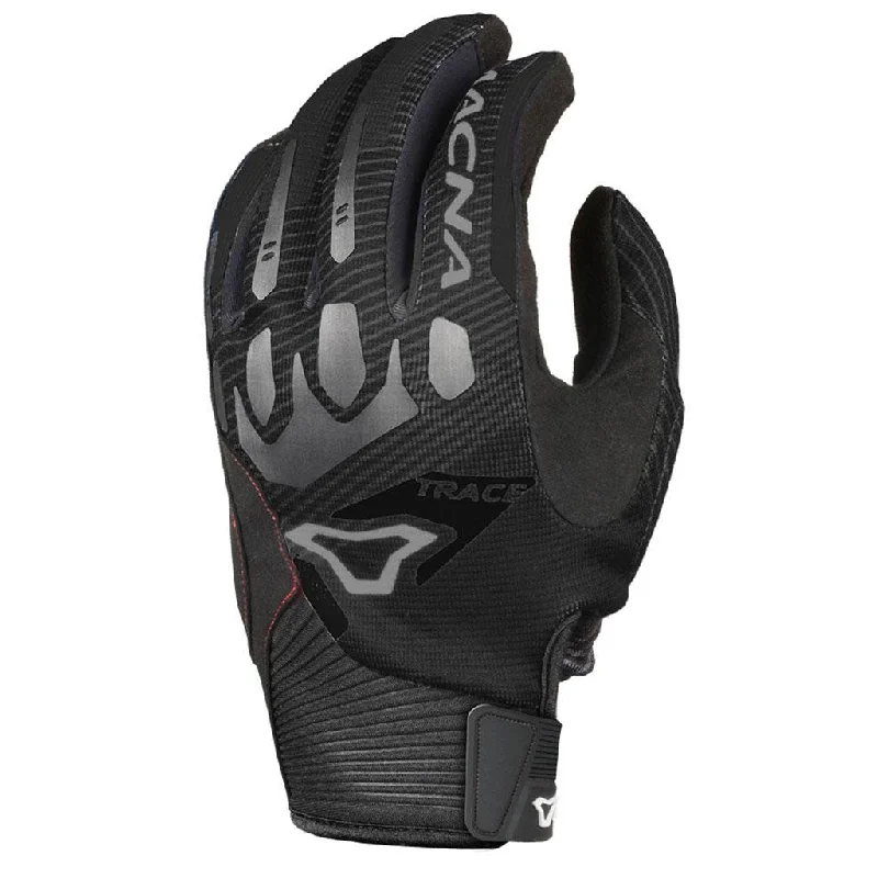 skiing gloves -  Macna - Trace Black Short Gloves