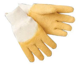 snowmobile gloves -  MCR Safety Size Large TuffTex® Yellow Latex Palm and Fingers Coated Work Gloves With Yellow Jersey Liner And Knit Wrist Cuff