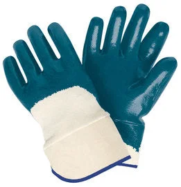 sweat resistant gloves -  Memphis Glove Large MCR Safety® Nitrile Full Dip Coated Work Gloves With Jersey Liner And Safety Cuff