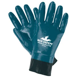 formal winter gloves -  Memphis Glove Large Predalite® Nitrile Full Dip Coated Work Gloves With Interlock Liner And PVC Safety Cuff