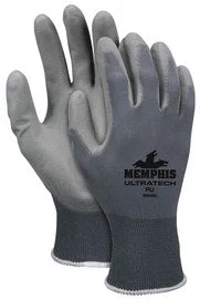 rare gloves -  Memphis Glove Large UltraTech® PU 13 Gauge Polyurethane Palm And Fingertips Coated Work Gloves With Nylon Liner And Knit Wrist