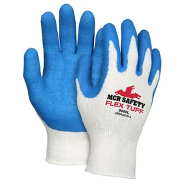 expert gloves -  Memphis Glove Small FlexTuff® 10 Gauge Latex Palm And Fingertips Coated Work Gloves With Cotton And Polyester Liner And Knit Wrist