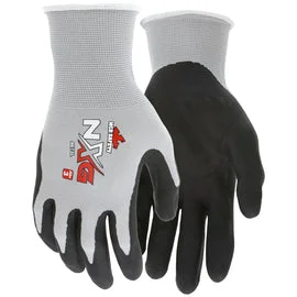 suede lined gloves -  Memphis Glove Small UltraTech® 15 Gauge Foam Nitrile Palm And Fingertips Coated Work Gloves With Nylon Liner And Knit Wrist