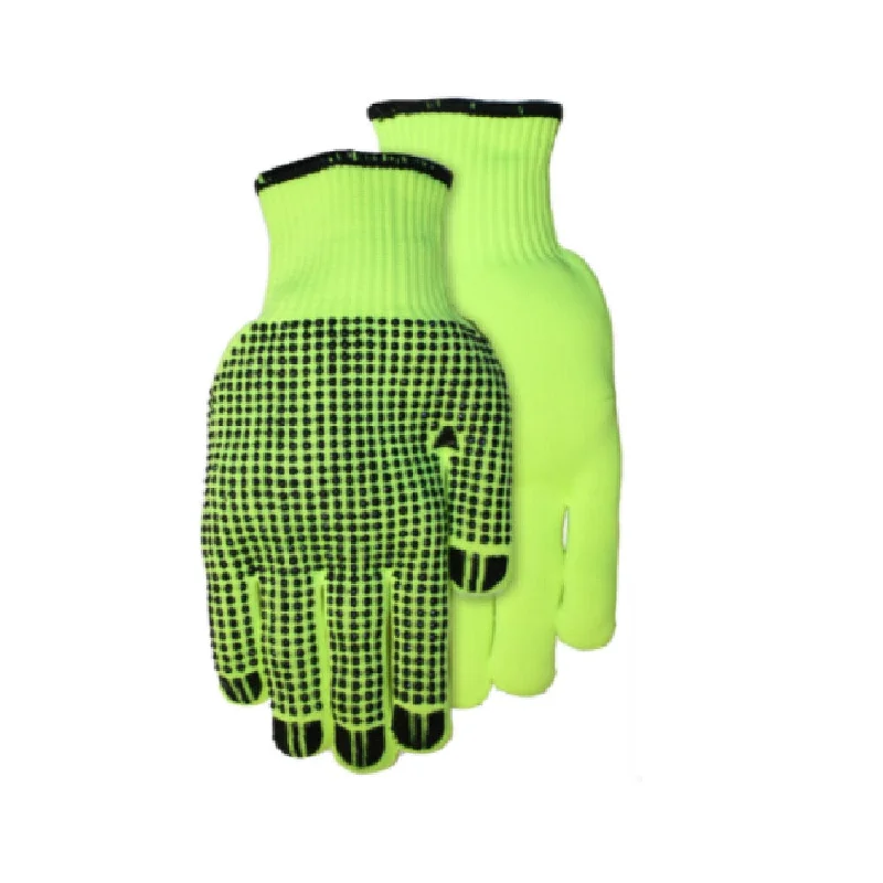 affordable winter gloves -  Midwest 99HVG High-Visibility String Knit PVC Dots Gloves (One Dozen)