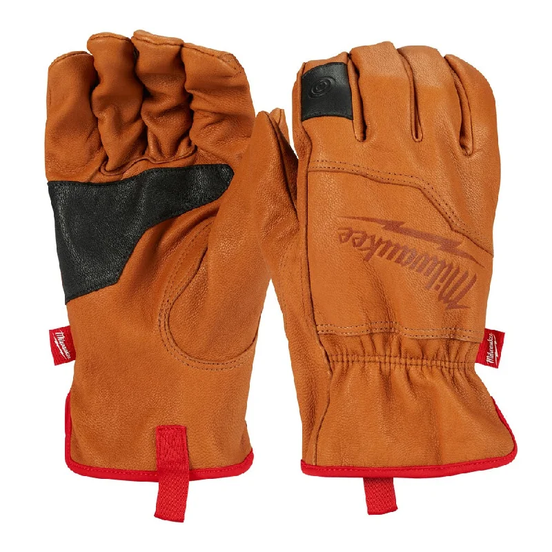 team logo gloves -  Milwaukee 48-73-0012 Goatskin Leather Gloves - Large