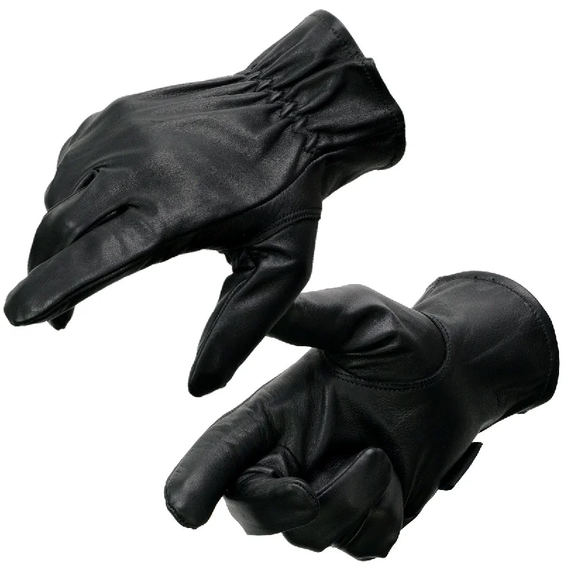 ornamental gloves -  Milwaukee Leather MG7596 Men's Black ‘Cool-Tec’ Leather Motorcycle Rider Unlined Gloves W/ Sinch Wrist Closure