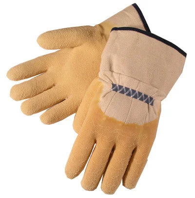 game day gloves -  Natural Rubber Coated - Premium Grade - Canvas Cuff - Dozen