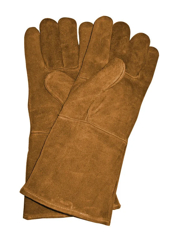 heavy cotton gloves -  Panacea Unisex Indoor/Outdoor Fireplace Hearth Gloves Brown One Size Fits All 1 pair