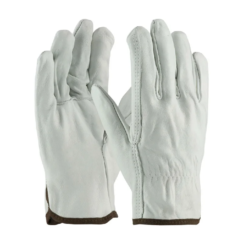 custom leather gloves -  PIP Industrial Products 68-101/L Top Grain Cowhide Leather Drivers, Superior Grade, Straight