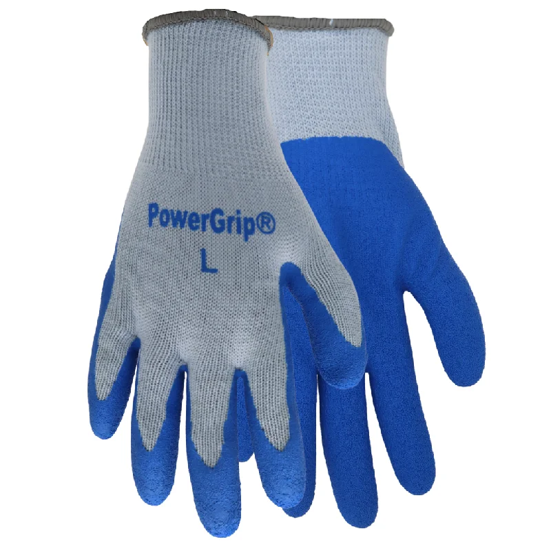 global gloves -  TA300 POWERGRIP Blue Rubber Palm Grip, 10 Guage, Blue, Sizes S-XXL, Sold by Pair