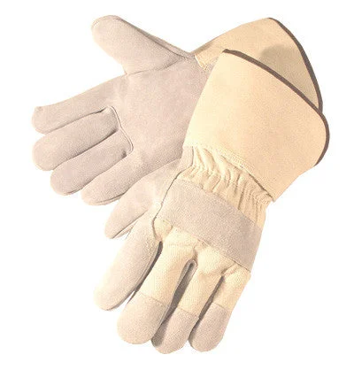 competition sports gloves -  Premium Side Split - Rubberized Cuff - White Canvas Back - Kevlar Thread Sewn - Dozen