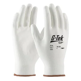 non-toxic gloves -  Protective Industrial Products Large G-Tek® GP™ 13 Gauge Polyurethane Palm And Finger Coated Work Gloves With Nylon Liner And Continuous Knit Wrist Cuff