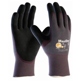 collectible gloves -  Protective Industrial Products Large MaxiDry® By ATG® Nitrile Palm And Finger Coated Work Gloves With Nylon Liner And Continuous Knit Wrist