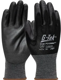 practical gloves -  Protective Industrial Products Small G-Tek® PosiGrip® 13 Gauge Polyurethane Palm And Fingers Coated Work Gloves With Nylon Liner And Knit Wrist Cuff