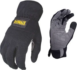 roomy gloves -  Radians Black Spandex/Synthetic Leather General Purpose Gloves With Hook And Loop