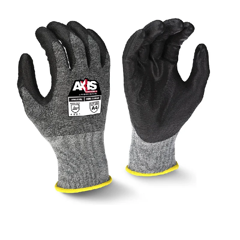 silk lined gloves -  Radians RWG566M AXIS Cut Protection Level A5 Touchscreen Work Glove, Medium