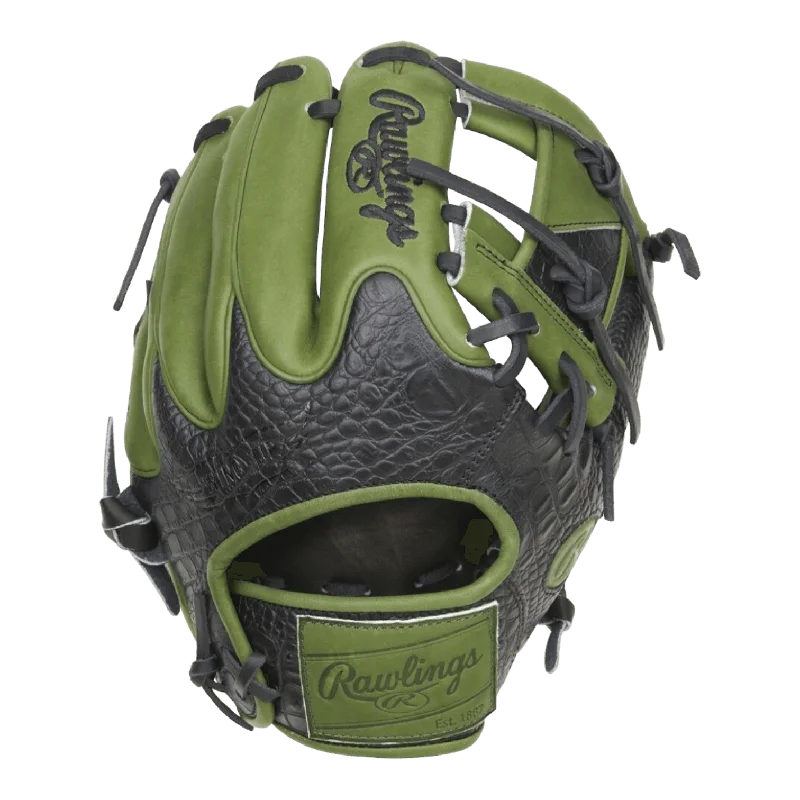 period gloves -  Rawlings Color Sync 8.0 PRO204W-2XMG  HOH 11.5” Croc Military Green I-Web Glove