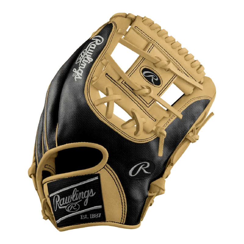 bamboo fiber gloves -  Rawlings Custom 11.50” I-Web Black Speed Shell Camel Heart of the Hide Infield Glove