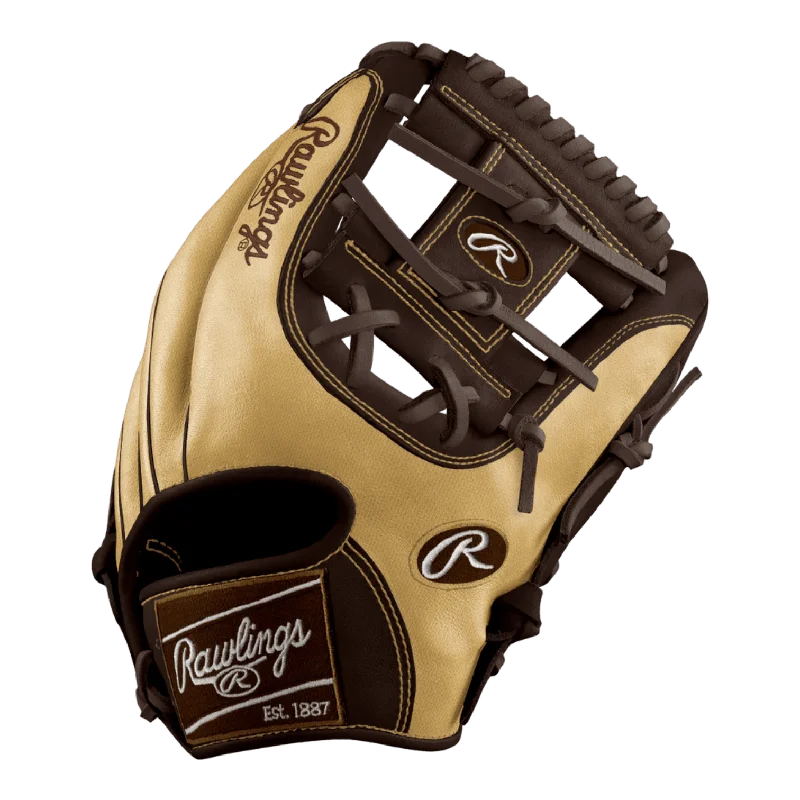 fingerless cycling gloves -  Rawlings Custom 11.50" Inch I-Web Blonde Speed Shell Brown Heart of the Hide Infield Glove