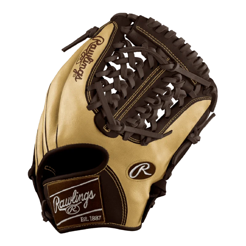 handmade gloves -  Rawlings Custom 11.50" Inch Modified Trapeze Blonde Speed Shell Brown Heart of the Hide Pitcher Infield Glove