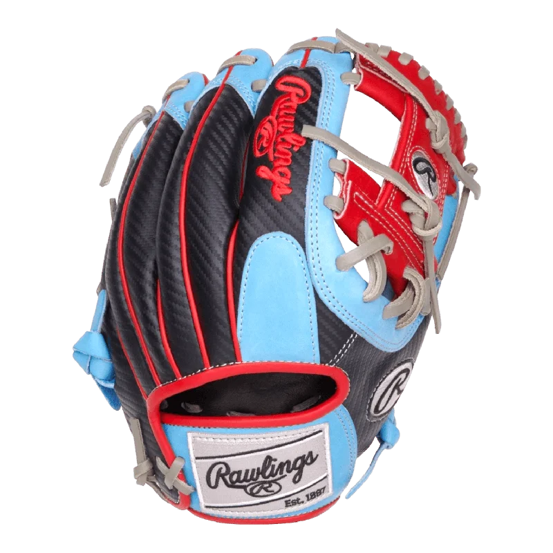 tailored gloves -  Rawlings Heart of the Hide 11.5" I-Web Baby Blue Red Black Baseball Glove PROR204-2CBS