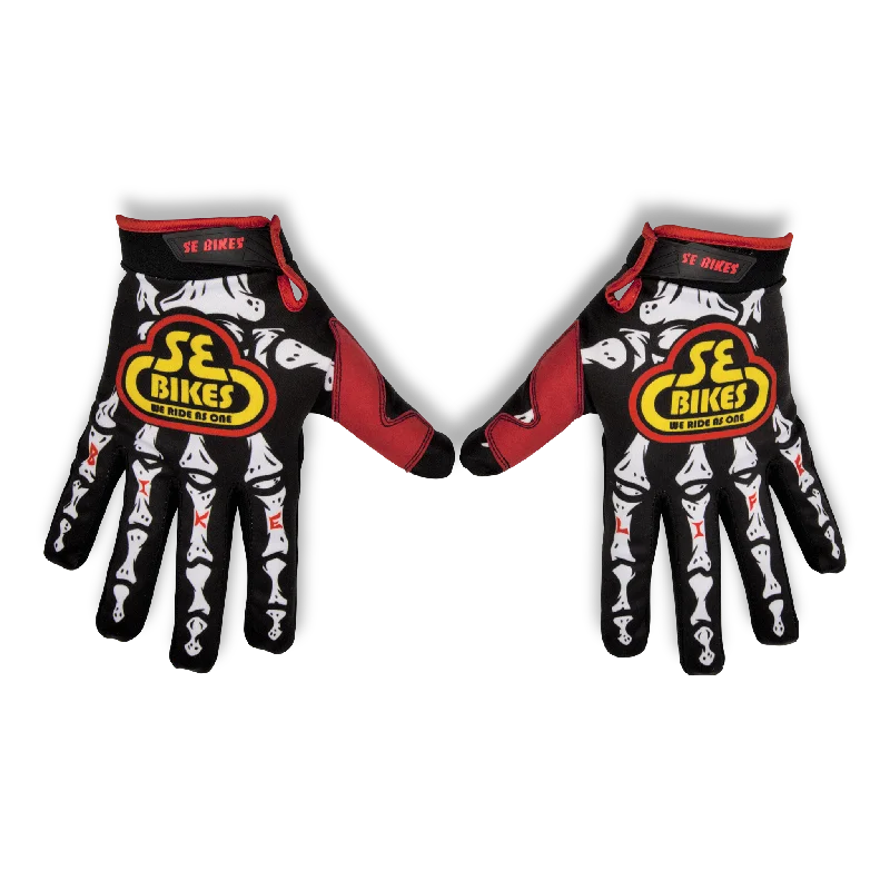 fuzzy gloves -  SE Skeleton Bike Life Gloves