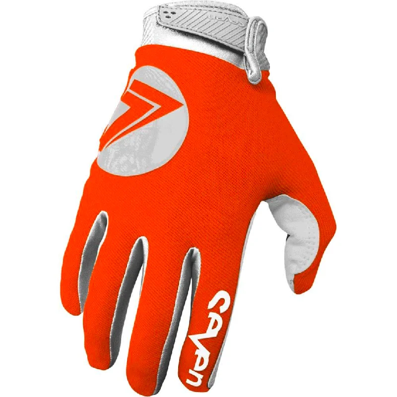 soft knitted gloves -  Seven - 23.1 Annex 7 Dot Flo Orange Glove