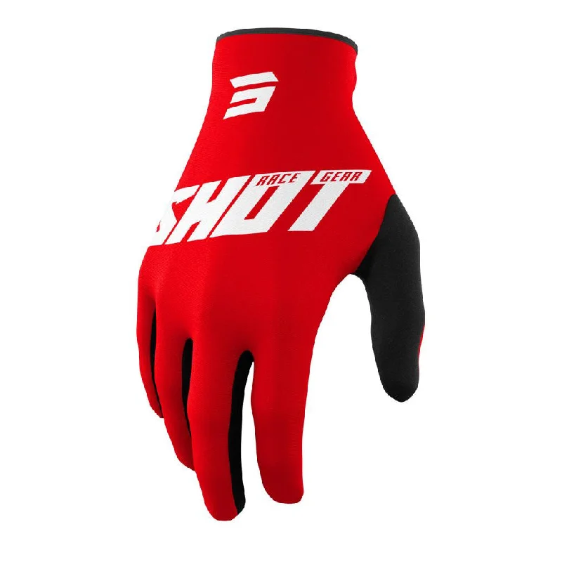 soft ski gloves -  Shot - 2022 Raw Burst Black/Red Gloves