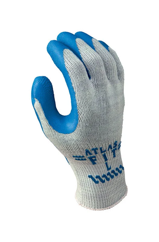 player sports gloves -  Atlas Showa Atlas Fit Unisex Indoor/Outdoor Rubber Latex Coated Work Gloves Blue/Gray L 1 pair