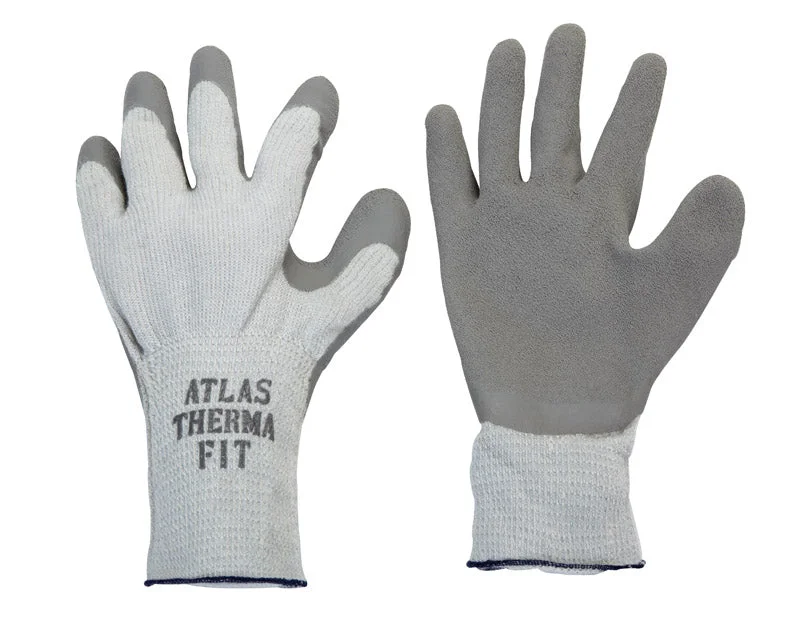 scooter gloves -  Atlas Therma Fit Unisex Indoor/Outdoor Rubber Latex Cold Weather Work Gloves Gray M 1 pair (Pack of 12)