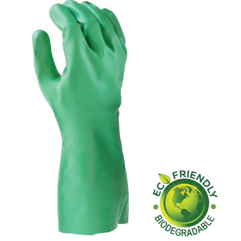 women’s sports gloves -  Showa Best - 731 Biodegradable Flock-Lined Unsupported Nitrile Chemical Protection Gloves - 6 Dozen