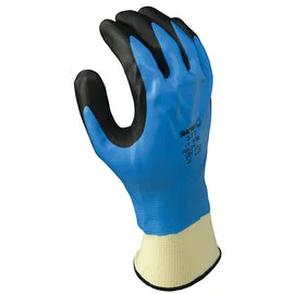 breathable motorcycle gloves -  SHOWA™ Size 7 13 Gauge Foam Nitrile Full Hand Coated Work Gloves With Knit Liner And Knit Wrist Cuff