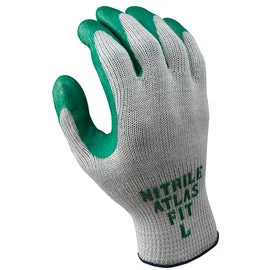 breathable athletic gloves -  SHOWA™ Size 9 ATLAS® 10 Gauge Nitrile Palm Coated Work Gloves With Cotton And Polyester Liner And Knit Wrist Cuff