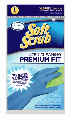 bamboo fiber gloves -  Soft Scrub Latex Cleaning Gloves XL Blue 1 pk