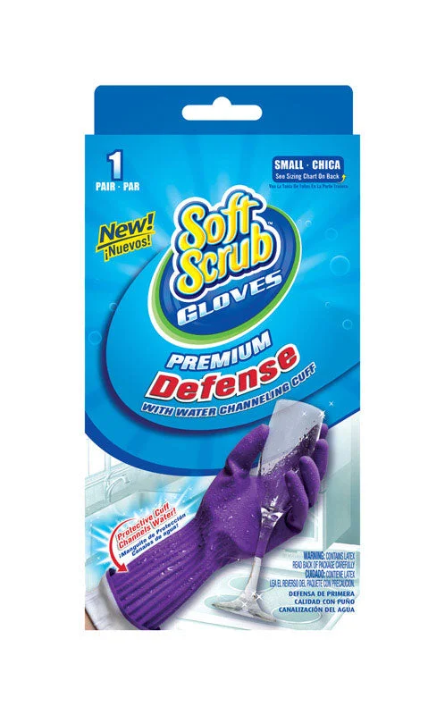 light lined gloves -  Soft Scrub Rubber Cleaning Gloves S Purple 1 pair