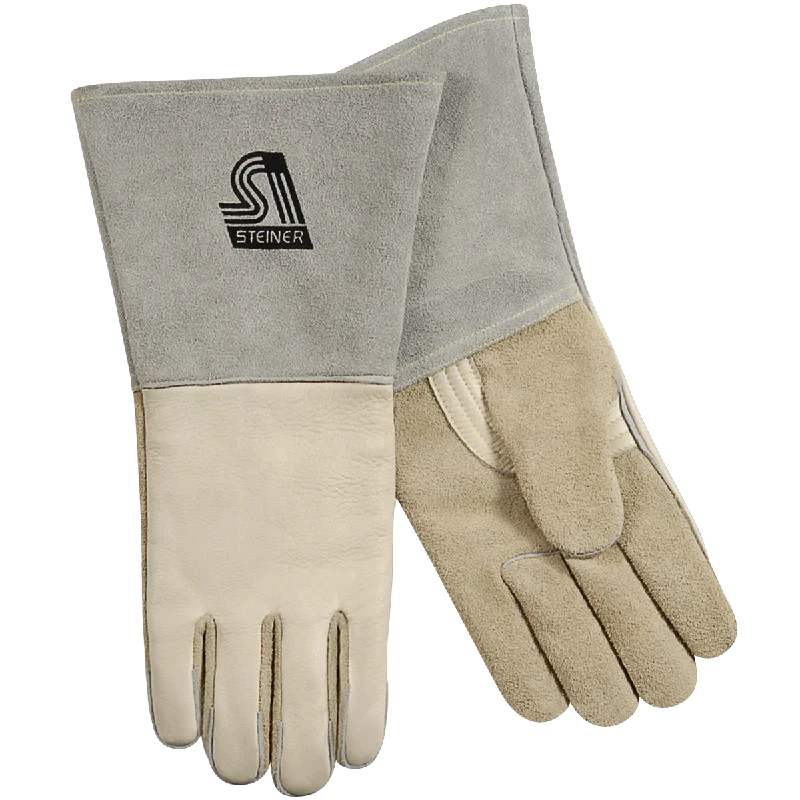 durable athletic gloves -  Steiner Industries 6502 Premium Grain Cowhide Back, Reverse Grain Cowhide Palm Stick Welding Gloves (One Dozen)