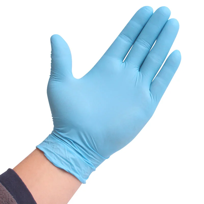 motorcycle riding gloves -  Synguard  Nitrile  Disposable Gloves  Large  Blue  Powder Free  100