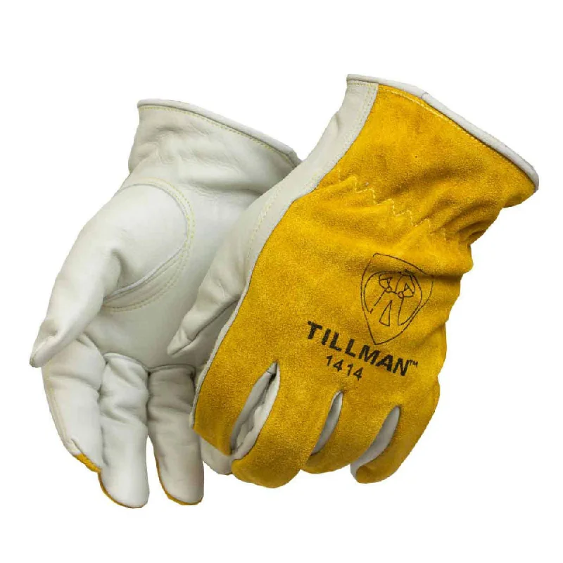 indoor game gloves -  Tillman 1414M Top Grain/Split Cowhide Drivers Gloves, Medium