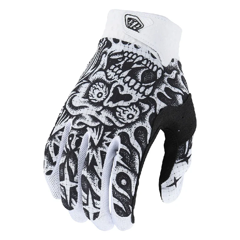 cable knit gloves -  TLD - Youth Air Skull Demon Black Gloves