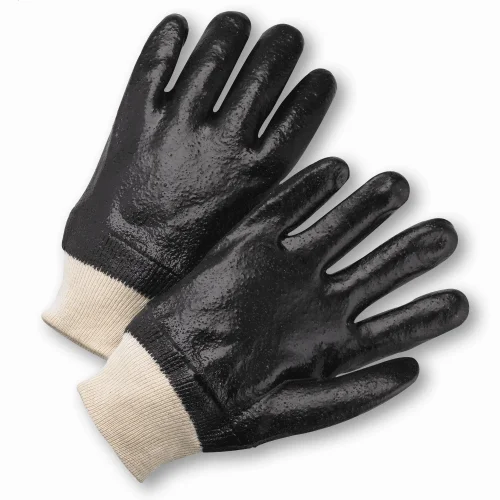 formal winter gloves -  West Chester 1007RF, PVC, Knit Wrist Chemical Glove, Rough Finish, 12 Pair