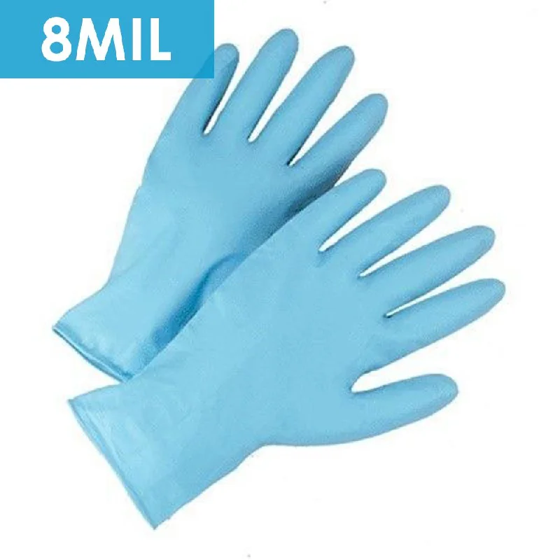 high performance gloves -  Disposable Gloves-2950 8 mil Powder Free 11.5" Blue Nitrile- 1 Case (10 boxes/case, 50 gloves/box)