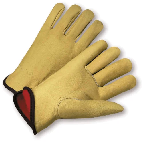 chic gloves -  LEATHER GLOVE, DRIVER, 9940KF, PIGSKIN, FLEECE LINED, KEYSTONE THUMB, 12PK