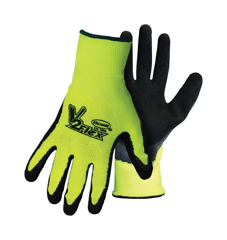 hemp fiber gloves -  WORK GLVS HIVIZ GRN XL (Pack of 12)