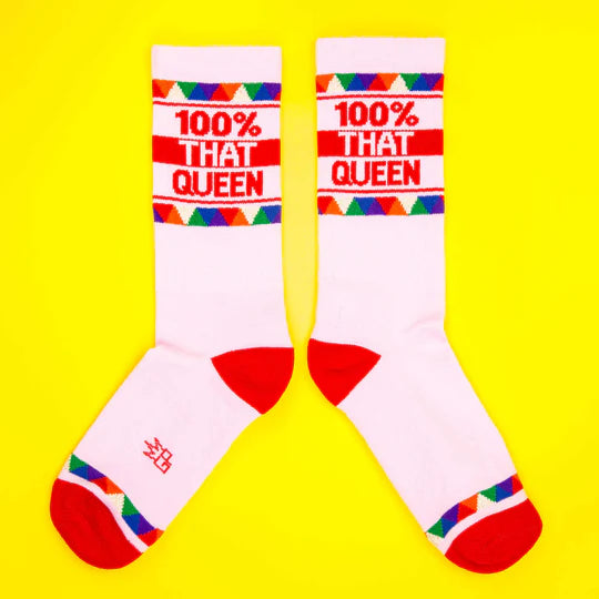 sock discounts sports -  100% That Queen Unisex Gym Crew Socks