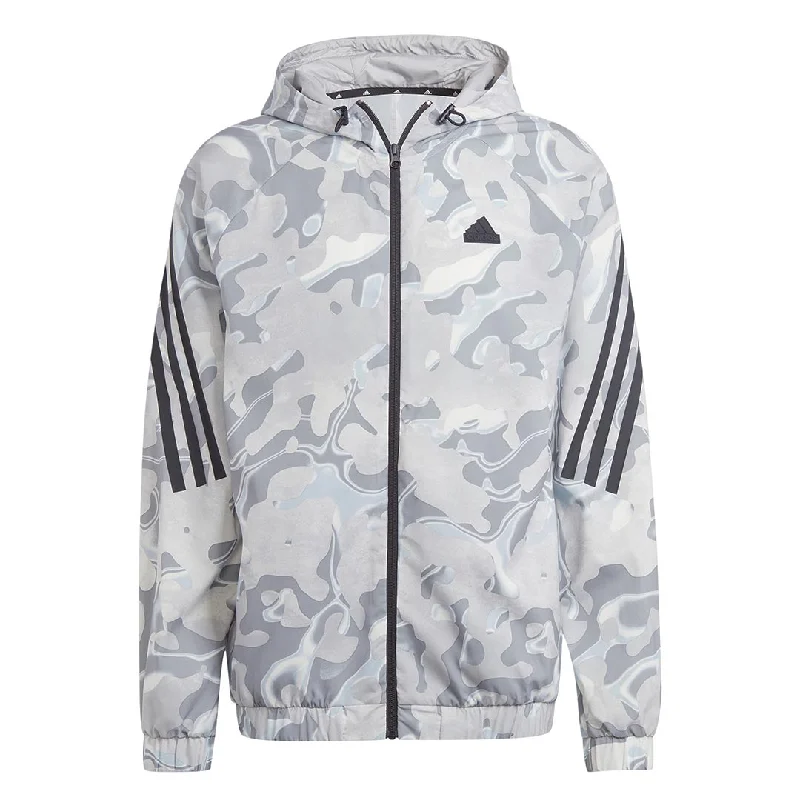 sock singles eco -  adidas - Men's Future Icons All Over Print Full Zip Hoodie (IB6124)