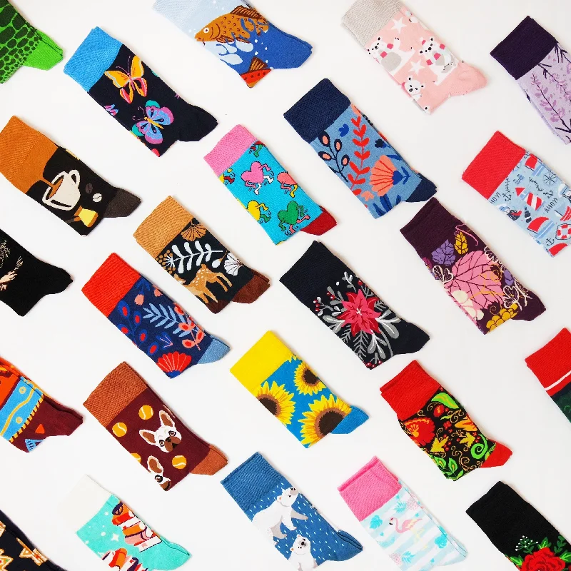 sock styles formal -  Advent Calendar Fillers, Advent Calendar For Adults, Women's Assorted Patterns, 12 Days Of Socks, Funky Colorful Crew Socks, Animal, Floral