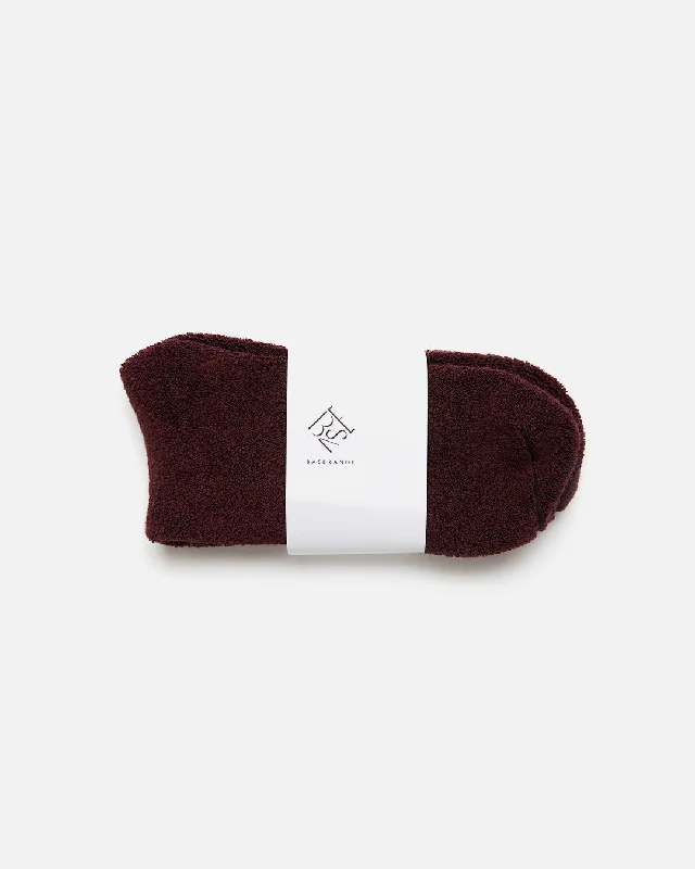 sock codes winter -  Buckle Over Ankle Socks - Burgundy