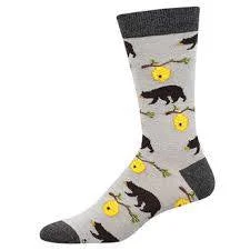 sock variety sports -  Bears and Bees Men’s Bamboo Crew