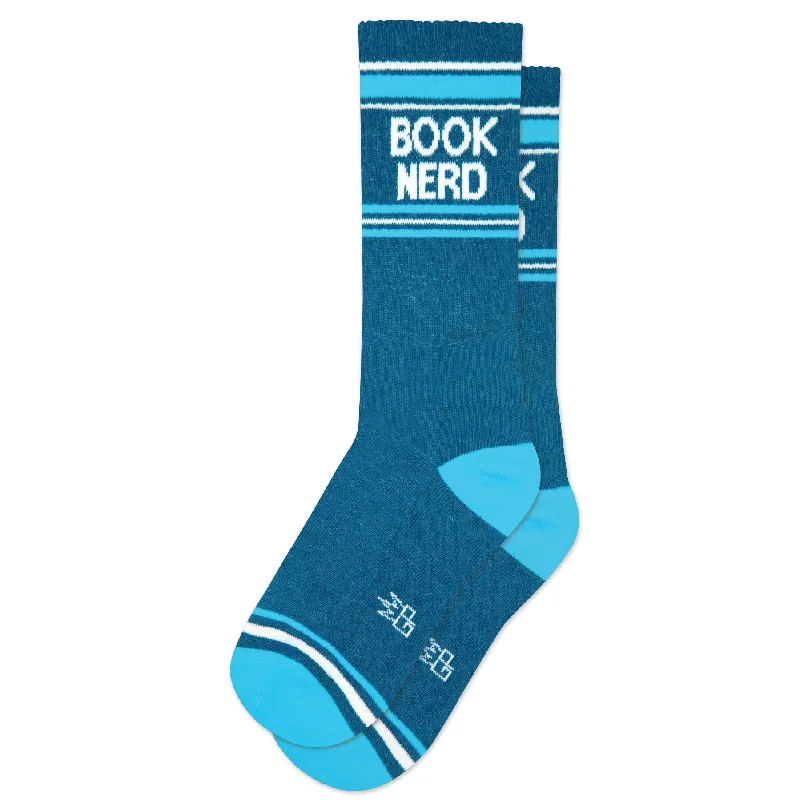 sock storage casual -  Book Nerd Unisex Gym Crew Socks